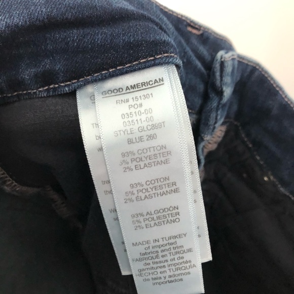 Good American Good Legs Crop Jeans in Blue 260 Size 2/26 - Picture 11 of 11